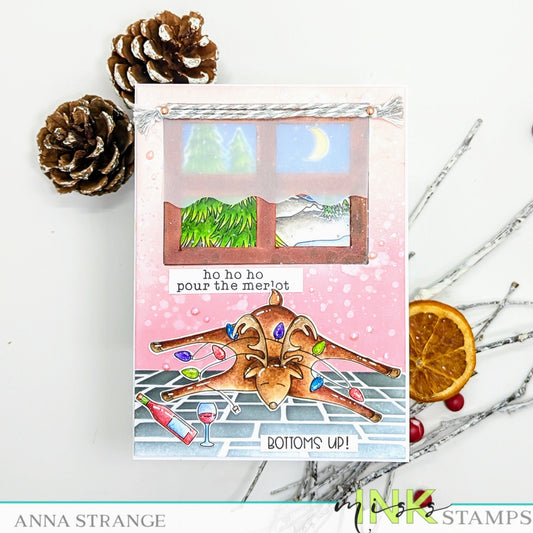 Bottoms up! Holiday card.