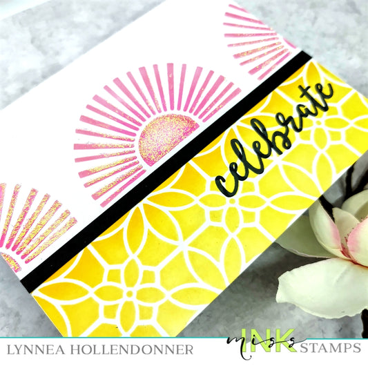 Stenciled Birthday Card