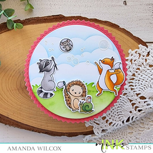 Blowing Hugs and Kisses Circle Easel Card