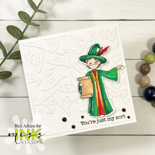 Smart & Stylish: Clean and Simple Square Card with Miss Ink Stamps