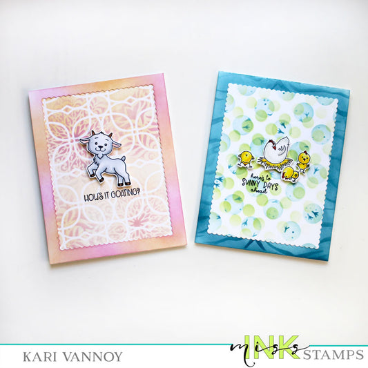 Try this Stencil Technique on your Spring Cards