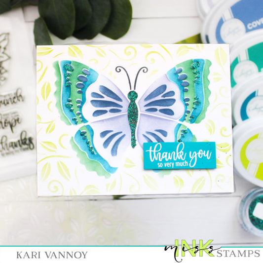 Adding Dazzle to the Butterfly Layering Stencil