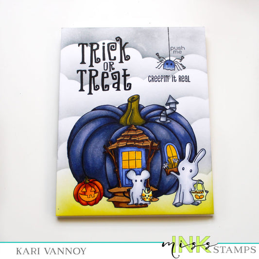 Light Up Pumpkin Card