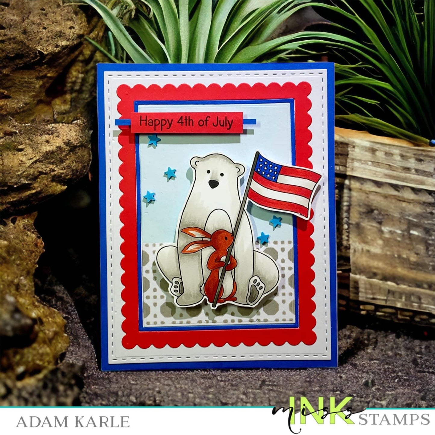 Patriotic Bear and Bunny