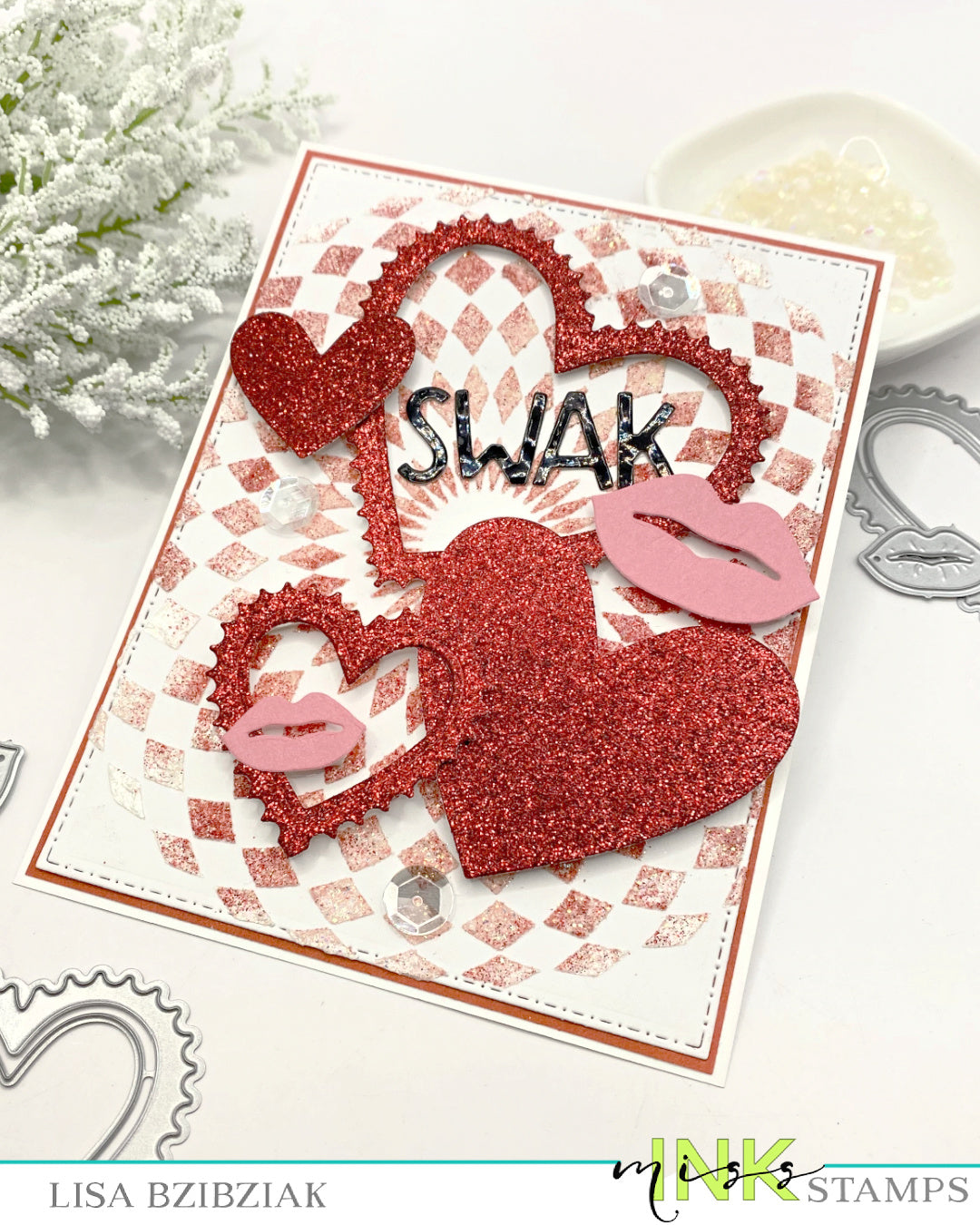 SWAK Postage Hearts
