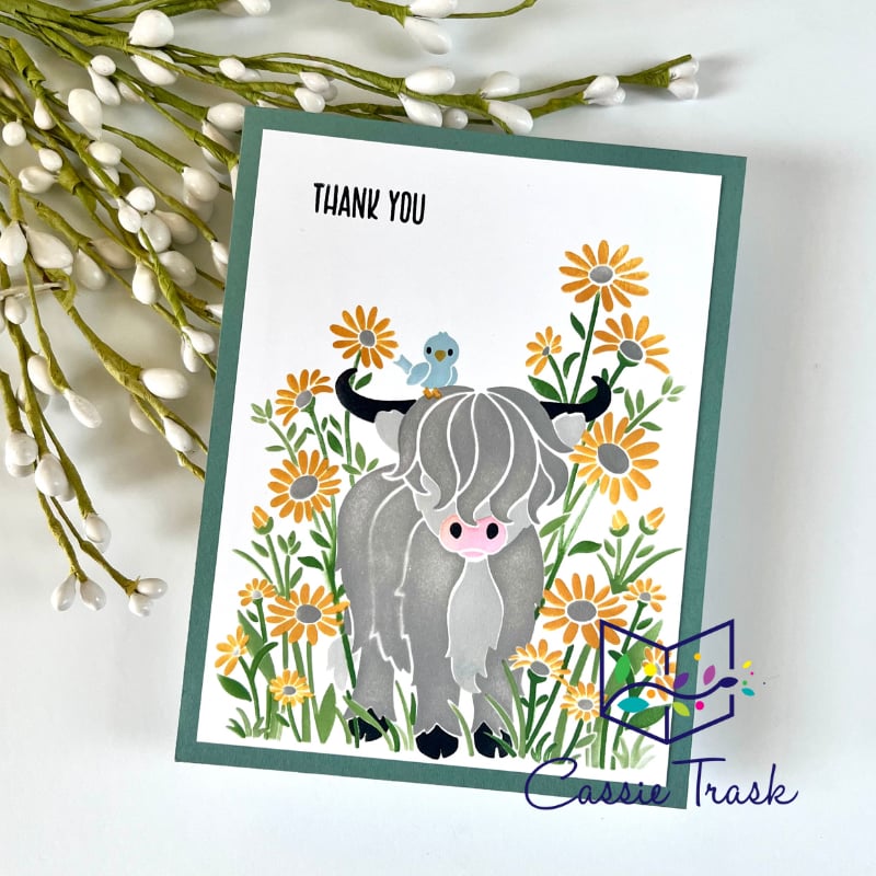Highland Cow Stencil Set