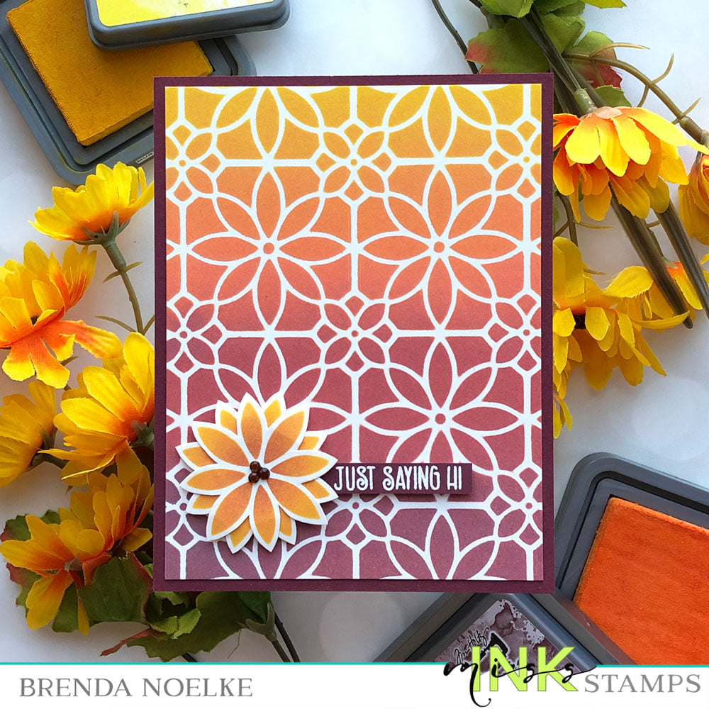 Floral Stained Glass Stencil