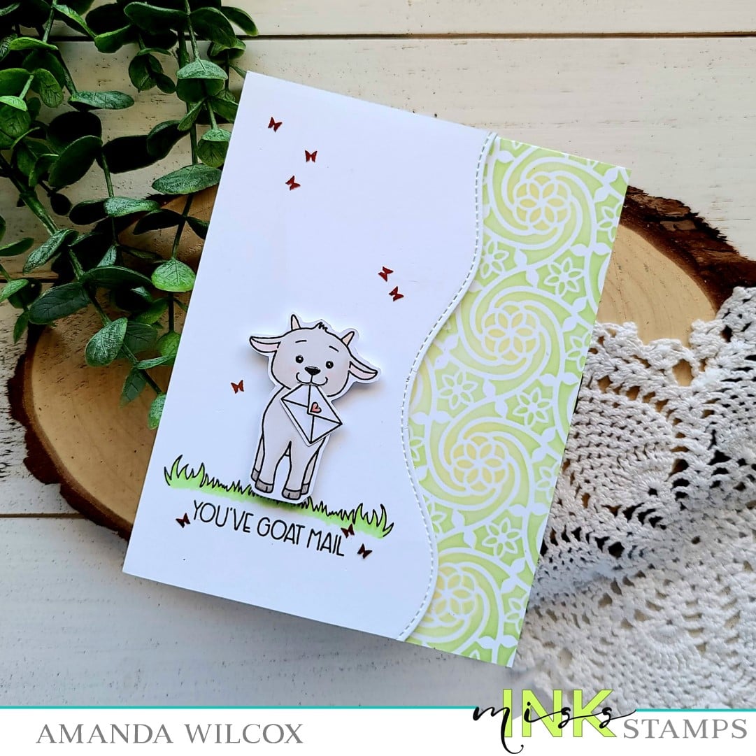 Mouse Flower Stencil