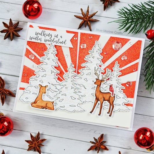 A sparkly winter scene