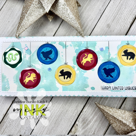 Magic Houses Ornament Slimline Card