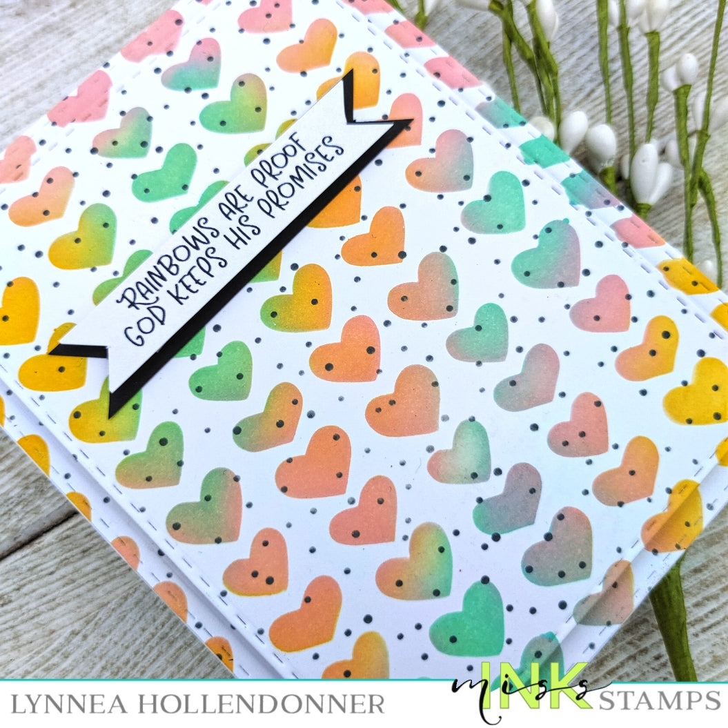 Rainbow Hand Drawn Hearts