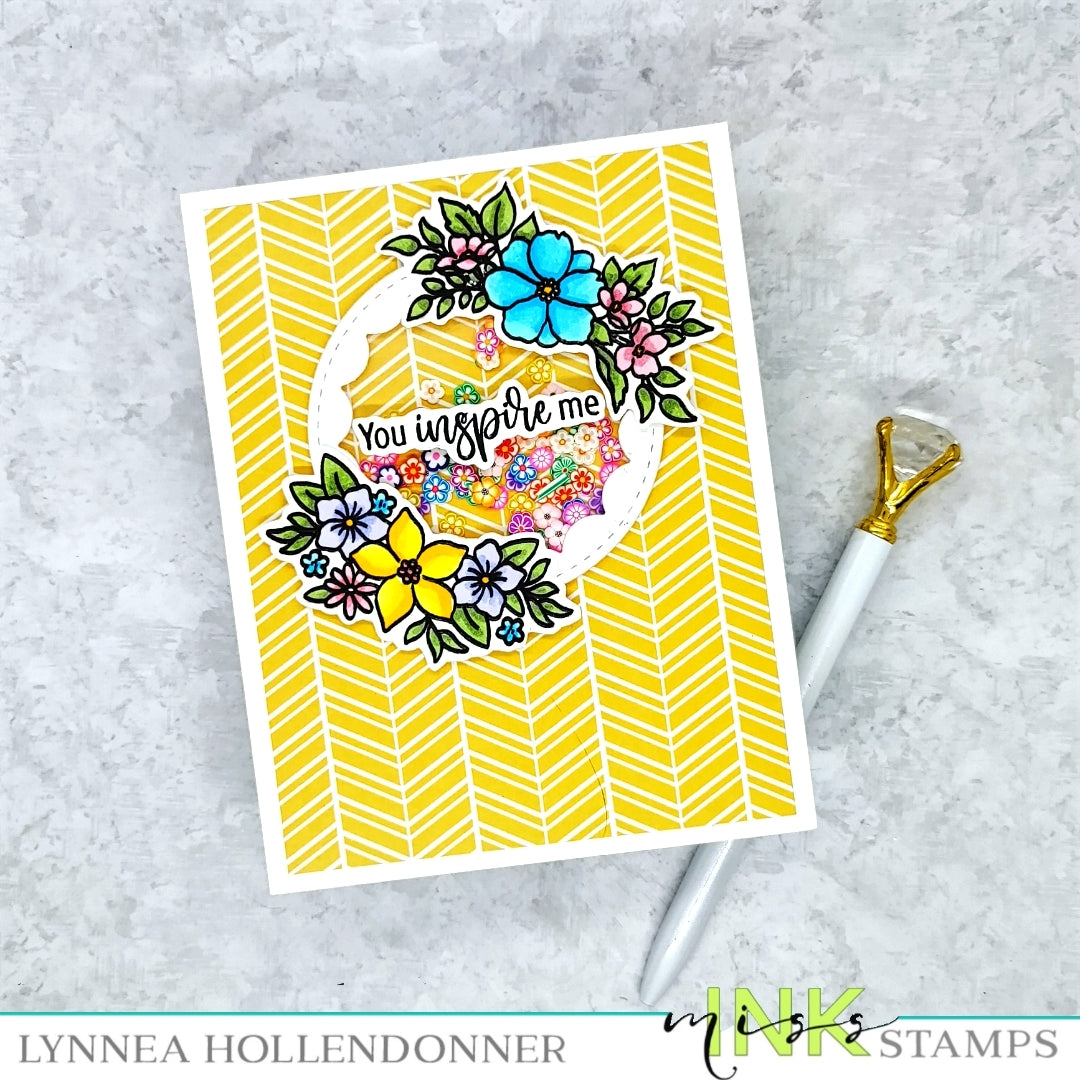 Blooming Brushes Shaker Card