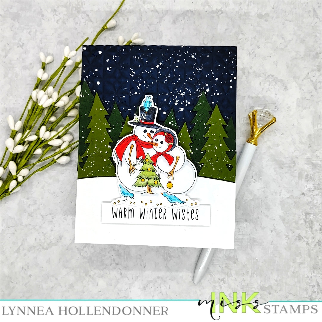 Warm Winter Wishes Night Scene