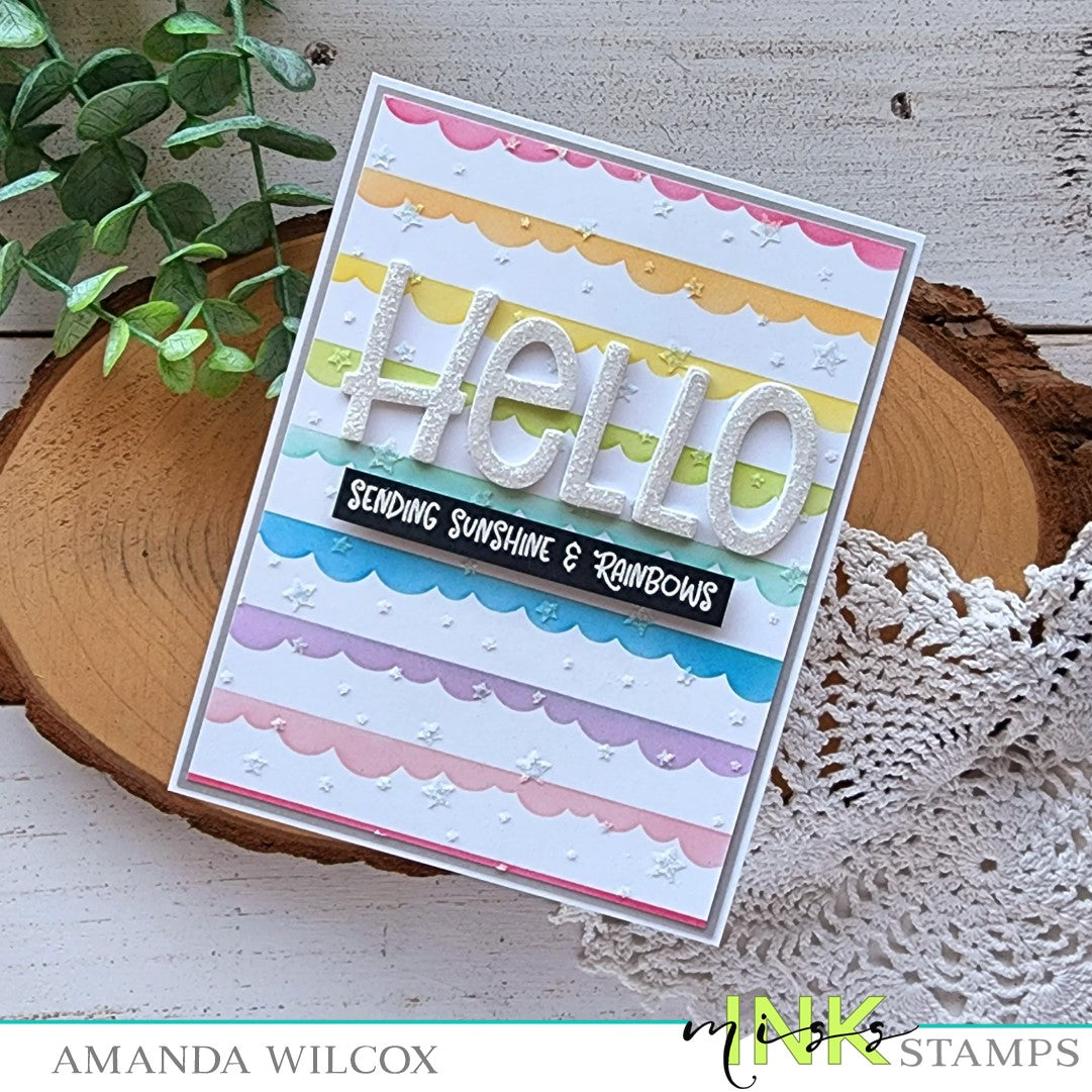 New Stencil Release Day - Rainbow Hello