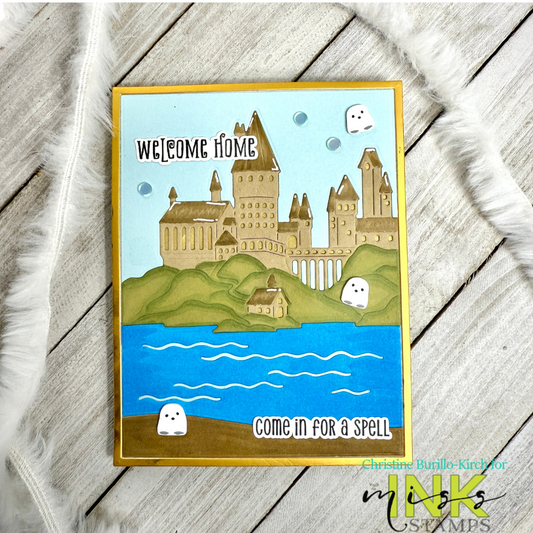 Spooky Light Up Castle Card