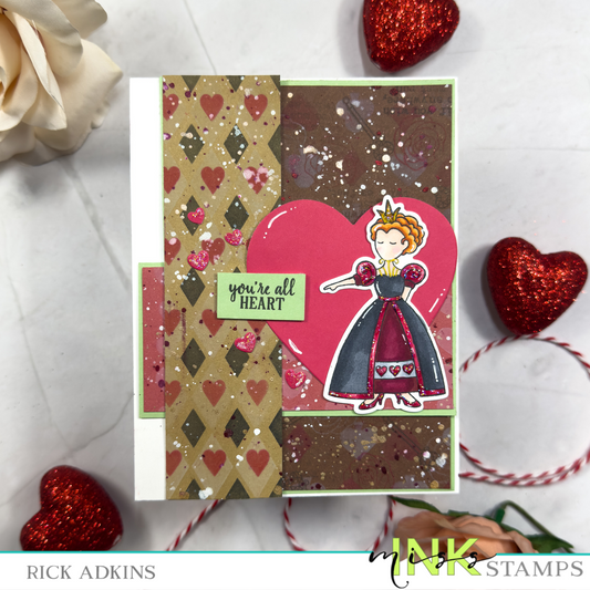 You're All Heart Mixed Media Valentine Card