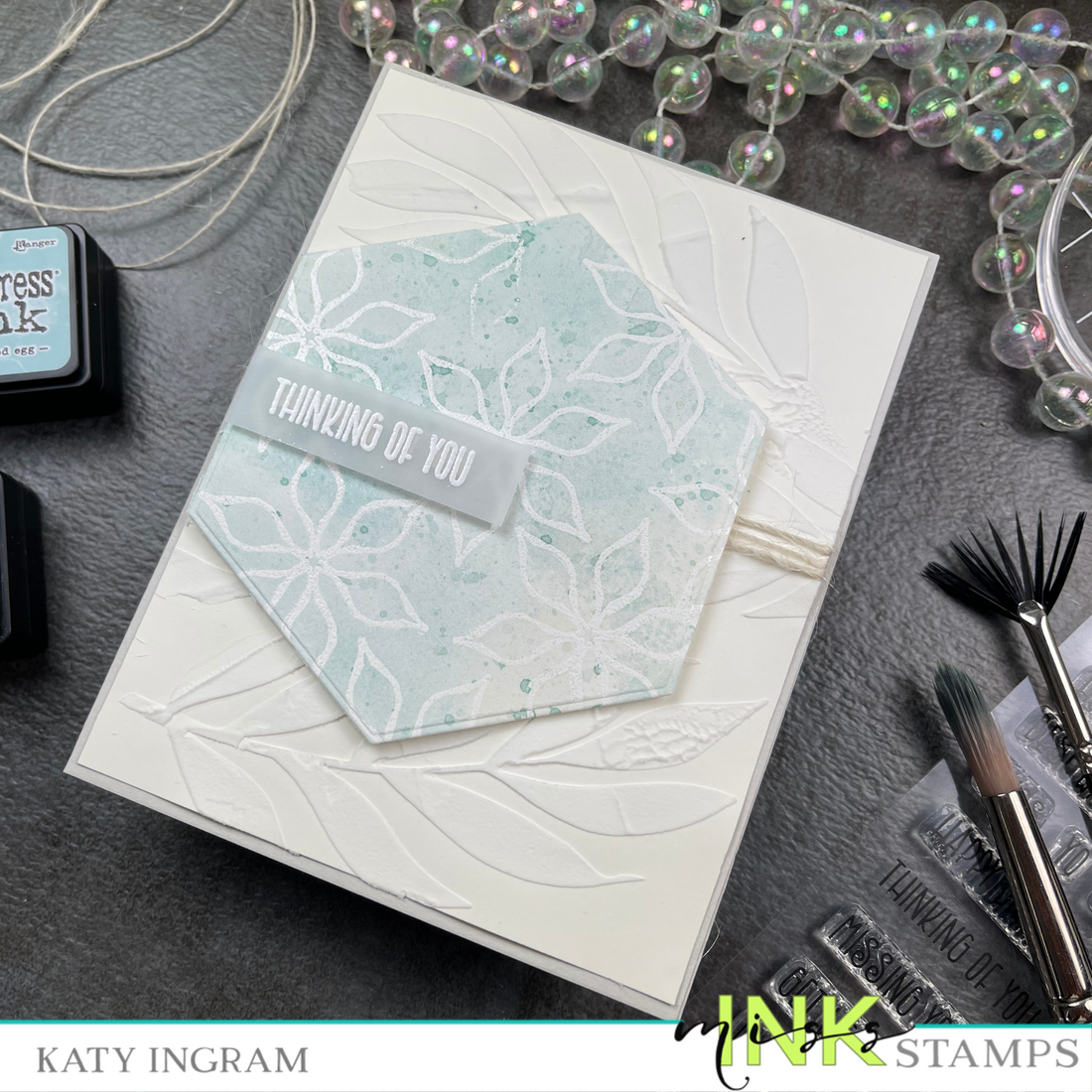 Creating Soft Layers With The Woodcut Floral Stamp