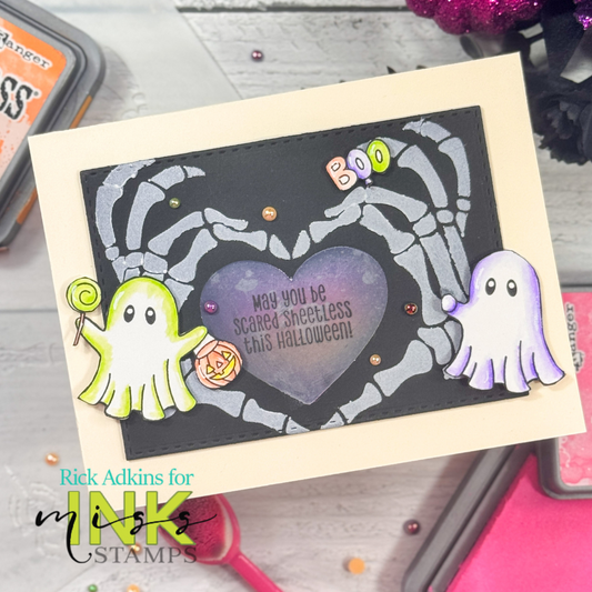 Playful & Spooky: A Halloween Card with Boo Sheets