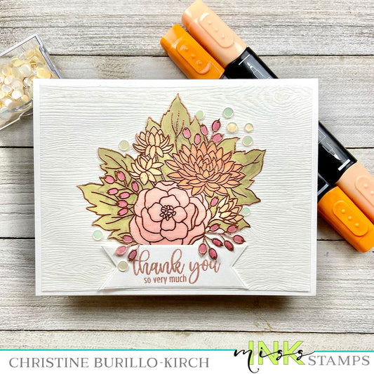 Fall Floral Thank You Card