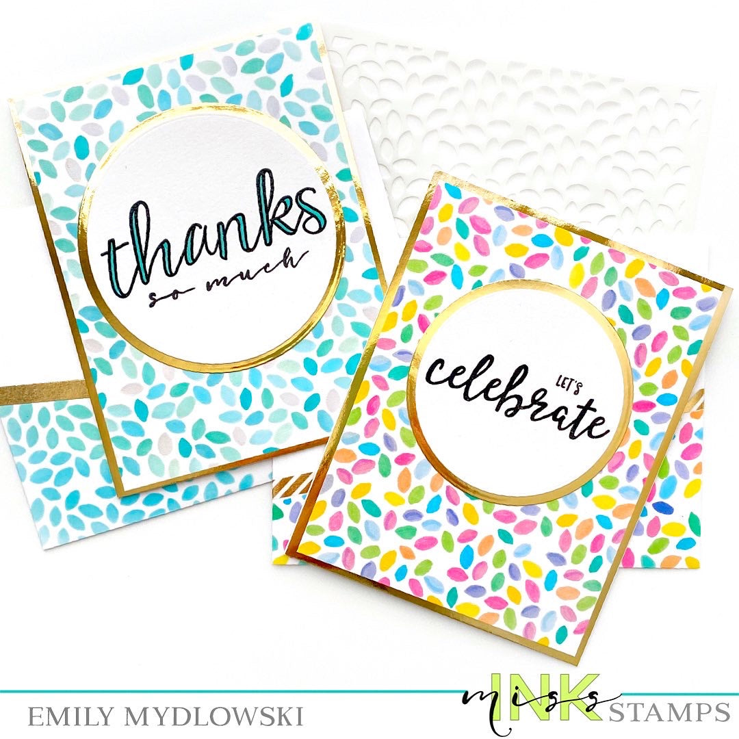 No-Line Stenciled Backgrounds & Envelopes