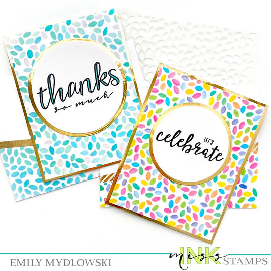 No-Line Stenciled Backgrounds & Envelopes