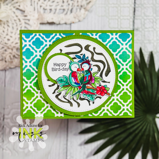 Miss Ink Stamps Pretty Bird X Fold Birthday Card Tutorial
