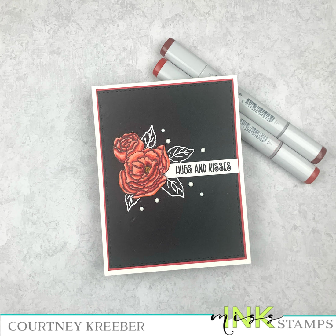 Red and Black Valentine's Day Card