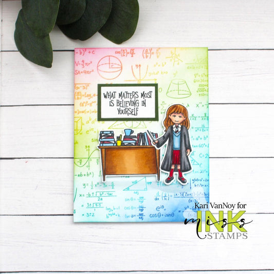Stamp a Colorful Math Background