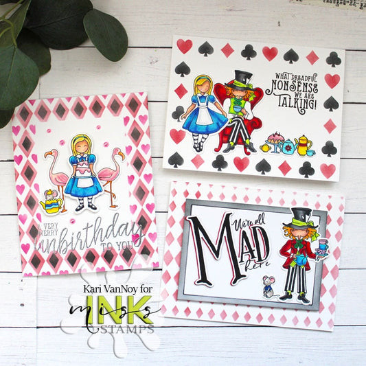 Three Magical Alice Borders (with stencils)