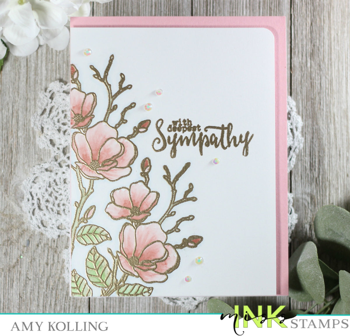 Magnolia Sympathy Card – Miss Ink Stamps