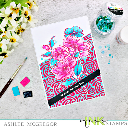 Embossing and watercolour with Ashlee