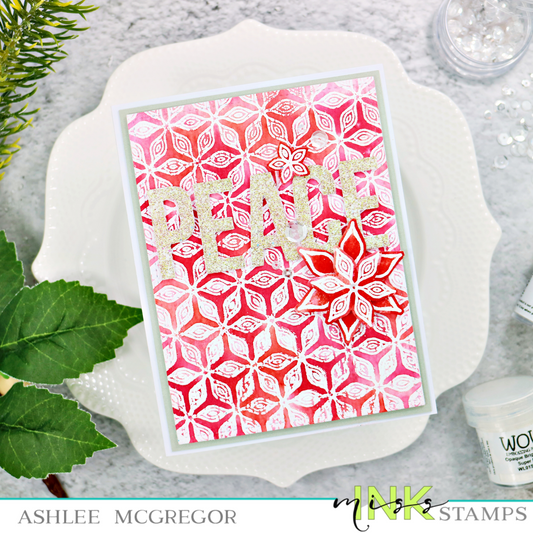 Emboss resist with Woodcut floral....!!