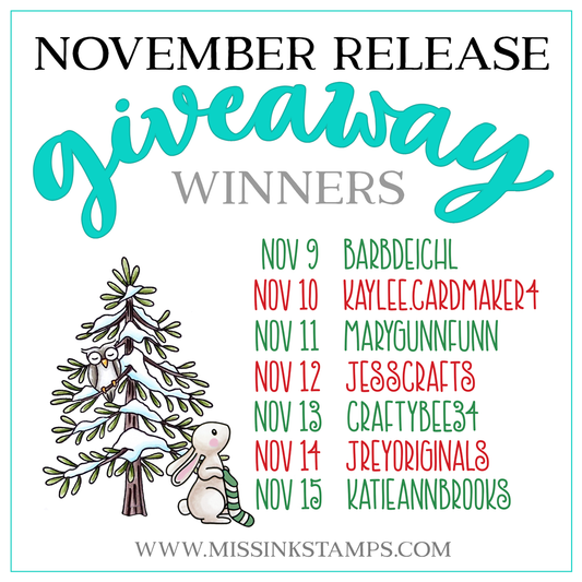 November Giveaway Winners