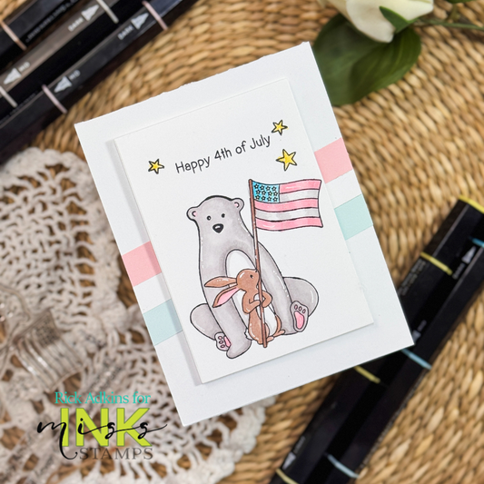 Create a Clean Patriotic Card with the Patriotic Bear and Bunny Stamp Set