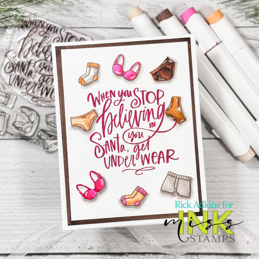 Clean & Simple Christmas Card Featuring the I Believe Stamp Set