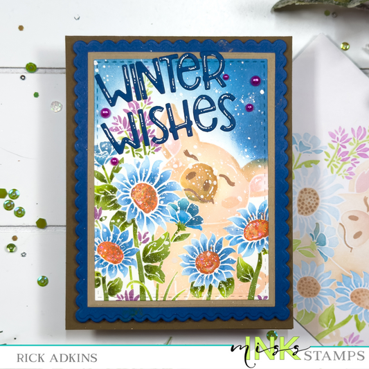Winter Wishes Little Piggy Card