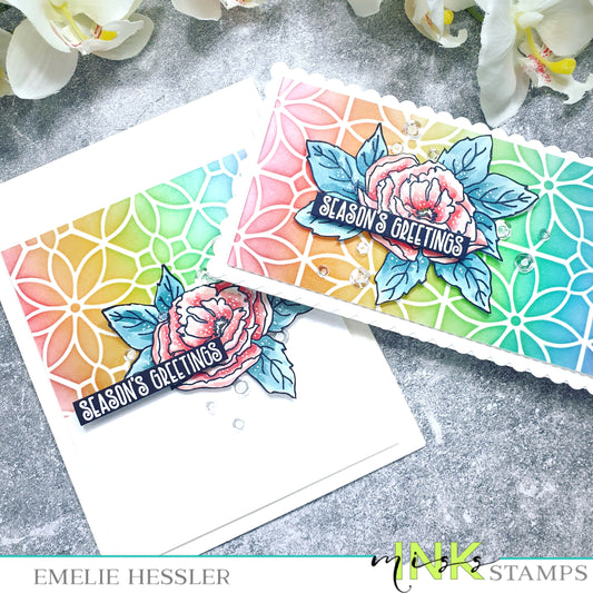 Floral Stained Glass Stencil- mini slimline