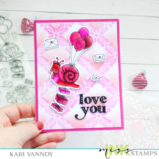 A New Use for Masking Stencils (Love Snail Card)