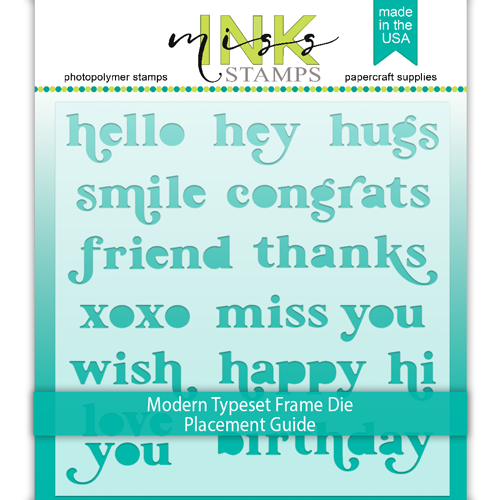 Small Typeset Frame Modern Typeset Frame Die Placement Guide – Miss Ink Stamps