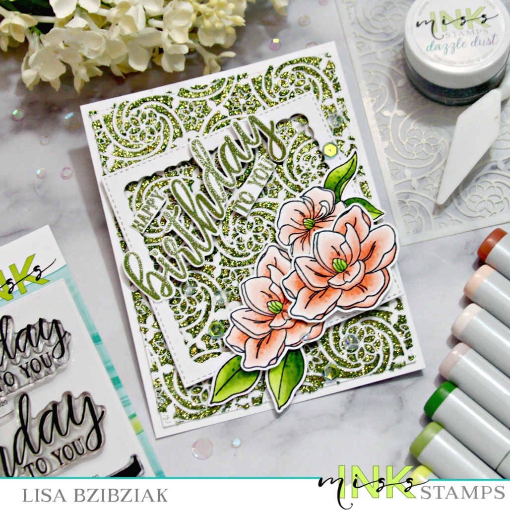 Paint Stroke Floral Stencil – Miss Ink Stamps