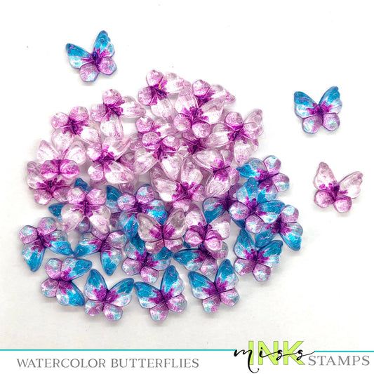 Watercolor Butterflies--Purple and Blues