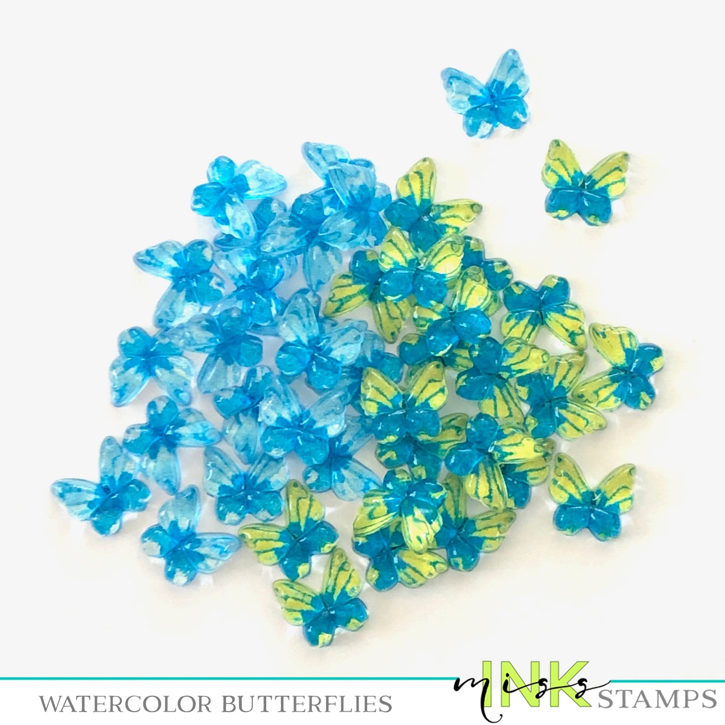 Watercolor Butterflies--Blue and Yellows